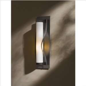   Light Wall Sconce Finish Black, Shade Color Opal