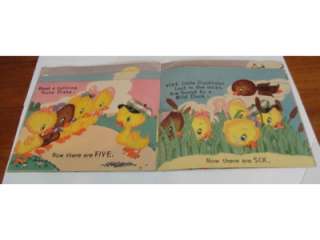 1945 Whitman Fuzzy Wuzzy Ducklings Book  