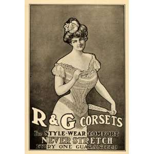  1902 Ad R & G Corsets Fashion Style Figure Clothing Art 