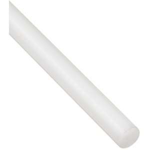 Acetal Round Rod, ASTM D4181, White, 3/8 OD, 1 Length:  