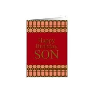  Birthday, For Son, Geometric pattern Card Toys & Games