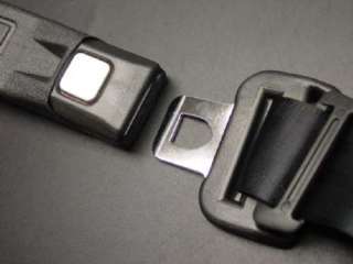 Black 3 point custom race or rod seat belt system  