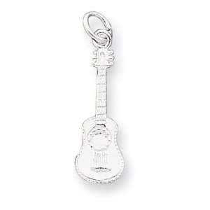    925 Sterling Silver Acoustic Guitar Music Charm Pendant: Jewelry