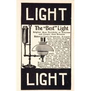 1904 Original Ad Gas Light Lamp Best Co. Canton Ohio   Original Print 