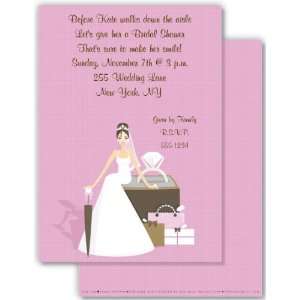  Bridal and Wedding Shower Invitations   Bride with Ring 