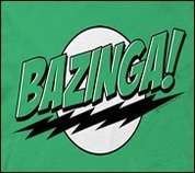 Green Big Bang Theory Bazinga t shirt funny tv shirt  