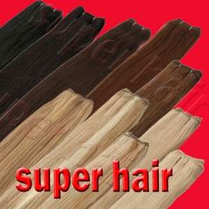 7PCS NEW CLIP IN REMY REAL HUMAN HAIR EXTENSIONS FULL HEAD ANY COLOR 