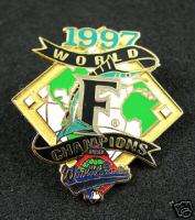 Marlins 1997 World Champions Goldtone & Enamel Pin  