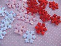 90 Mini Satin Snowflake Winter Applique/Christmas/trim  