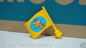 playmobil 3240 zoo series small giraffe flag yellow  