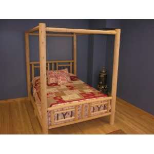  Rustic Quilt Canopy Bed (Twin)   Low Price Guarantee 