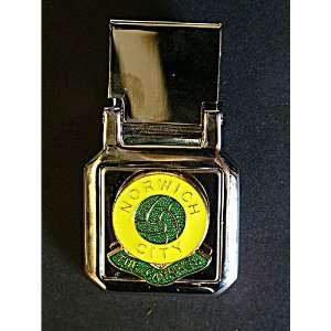    Norwich City The Canaries Football Club Hinged Chrome Money Clip