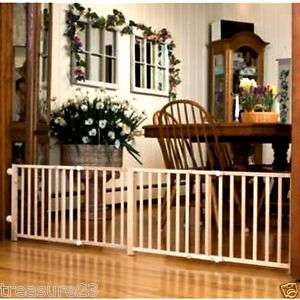 Four Paws Double Wide Walk Over Wooden Pet Safety Gate 18 H x 48 80 