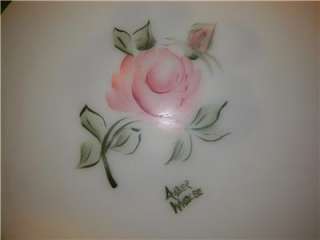   GWTW Pink Rose Bouquet 4 Fitter Shade Signed By Artist Amber Woodlee