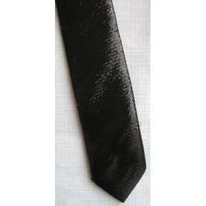  Vintage Black Lame Skinny Tie 