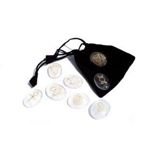    Meditation Crystals Engraved Set Pagan Wiccan: Home & Kitchen
