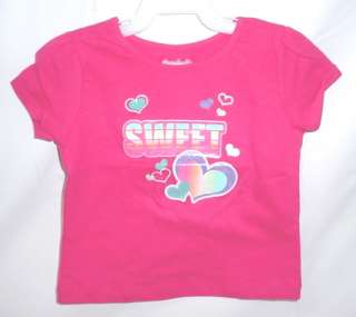 Toddler Girls S/S Solid Tee, Dark Pink, 18 Mos   NEW  