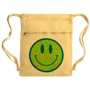   Bag Sack Pack Yellow Smiley Face With Peace Symbols: Everything Else