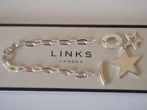   LINKS OF LONDON Oval Link Star T Bar Charm Bracelet BNIB  