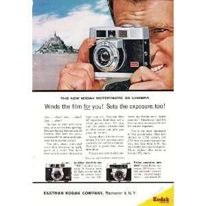  1961 Ad Kodak Motoramic 35 Camera Original Vintage Print 