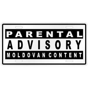 New  Parental Advisory / Moldovan Content  Moldova License Plate 