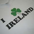 Love Ireland Irish Shamrock Clover Cool Beer Drinking T Shirt L