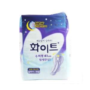  Korean White Sanitary Pads with Wings Super Long Over Night 