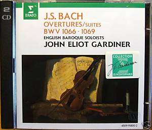 Bach:Overtures / Suites~Gardiner ERATO GERMANY 2CDs OOP  