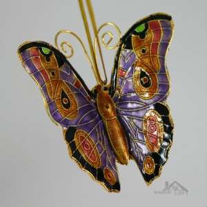 Victorian Cloisonne Christmas Tree Ornament   Butterfly #58201 4612