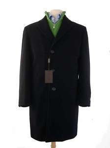 1,495 NWT Saks ITALY Navy Pure Cashmere Coat 44L/46L  