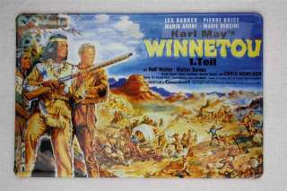   Cowboy Indianer Deko Winnetou Filmplakat Karl May 3D Geprägt  