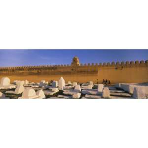 Tombstones in a Cemetery, Sidi Oqba Mosque, Kairwan, Tunisia Stretched 