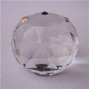 Clear Crystal Ball Glass Paperweight 4cm Gem Display  