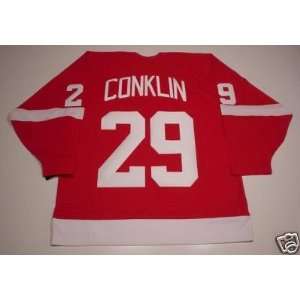 Ty Conklin Detroit Red Wings Home Jersey Letters Sewn!!
