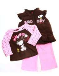 Snoopy Infant Girls 3pc Set Snoopy and & Friend