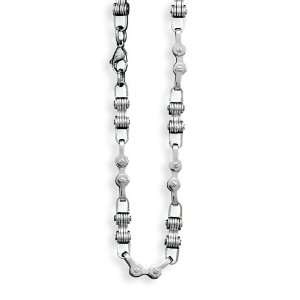 24 Stainless Steel Bike Chain Necklace By Taxco Jewelers Model #33149
