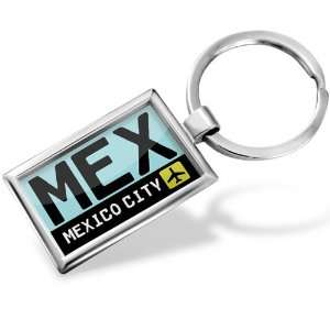 Keychain Airport code MEX / Mexico City country: Mexico   Hand Made 
