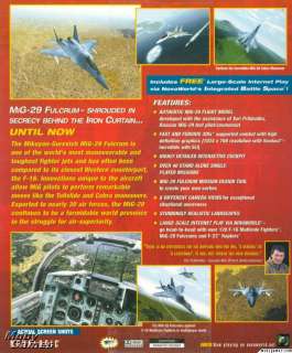 MiG 29 Fulcrum PC CD combat jet fighter flight sim game  