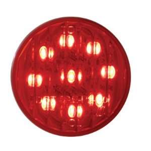  Red 2 Round 9 LED Truck Trailer Clearance Side Marker Light 