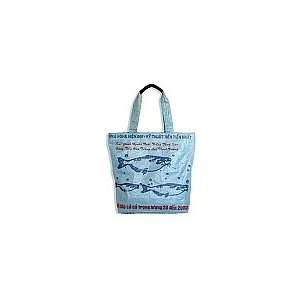   Tote, Light Blue, Lined (Recycled Rice/Feed Bags): Everything Else