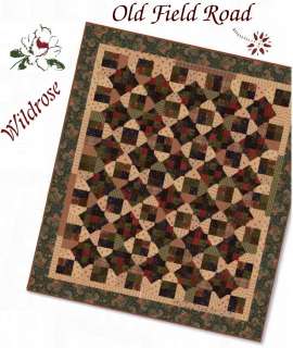 OLD FIELD ROAD Quilt Pattern Featuring Wildrose Fabric  