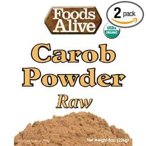 Foods Alive Carob Powder   Organic and Raw, 8 Ounce (Pack of 2 