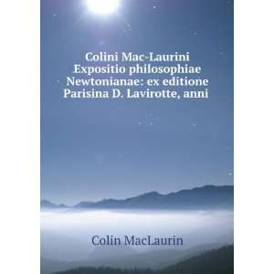   Parisina D. Lavirotte, anni . Colin MacLaurin  Books