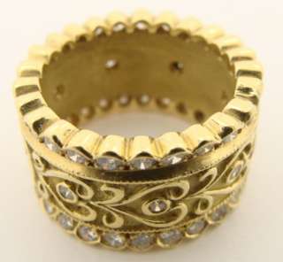 Ladies 18K Yellow Gold Seiden Gang Diamond Ring  