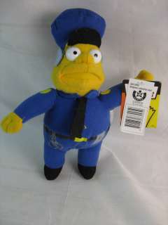 THE SIMPSONS POLICE CHIEF WIGGUM COLLECTABLE PLUSH TOY NWT RARE  