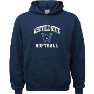  Westfield State Owls Navy Youth Softball Arch Hooded 