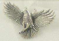 Sterling Silver EAGLE Flying Hawk Pendant POWERFUL New  
