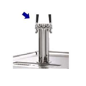 Double Headed Draft Beer Stand, Chrome:  Industrial 