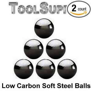 Two 2 Soft Polish steel bearing balls AISI 1018 machinable low carbon 