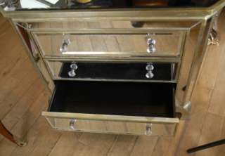 MIRROR ART DECO CHEST DRAWERS CABINET COMMODE FURNITURE  
